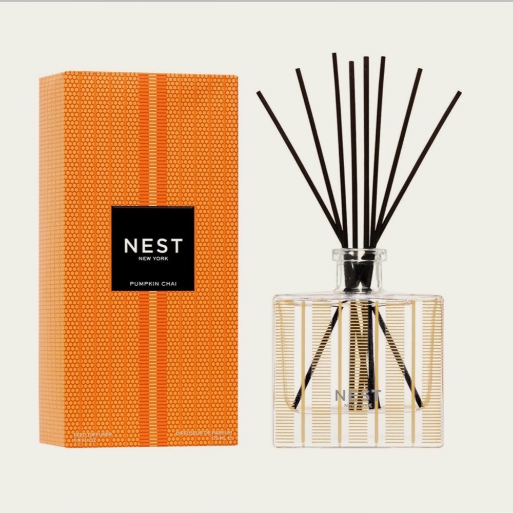 NEST Fragrances Pumpkin Chai Reed Diffuser, New in Box